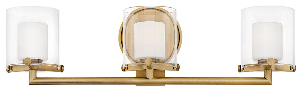 Hinkley Rixon Three Light Vanity, Heritage Brass