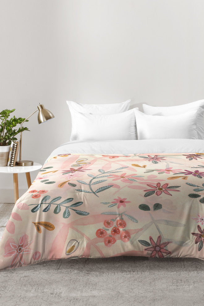 Wonder Forest Feminine Floral Comforter, Twin