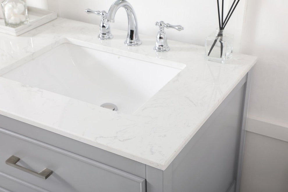 Sally 72" Double Bathroom Vanity, Gray
