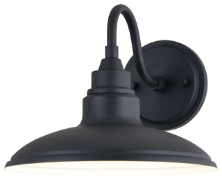 Tucson 10" LED Outdoor Wall Light Textured Black and Glossy White