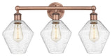 Cindyrella 3-Light 26" Bath Vanity Light, Antique Copper, Seedy Shade