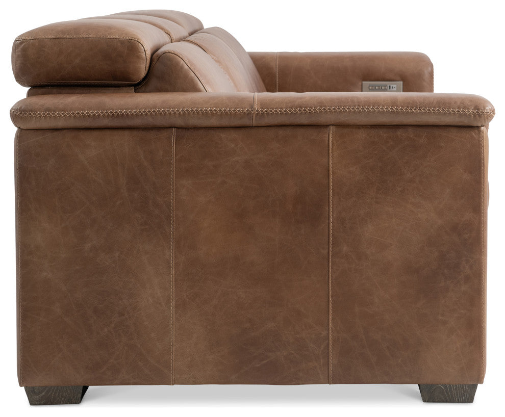 Bernhardt Lioni Leather Power Motion Sofa