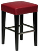 Cortesi Home Backless Counter Stool, Genuine Leather, Red
