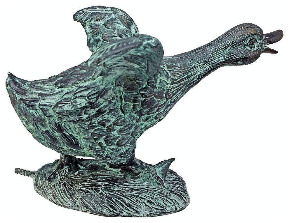 Running Bronze Duck Statue