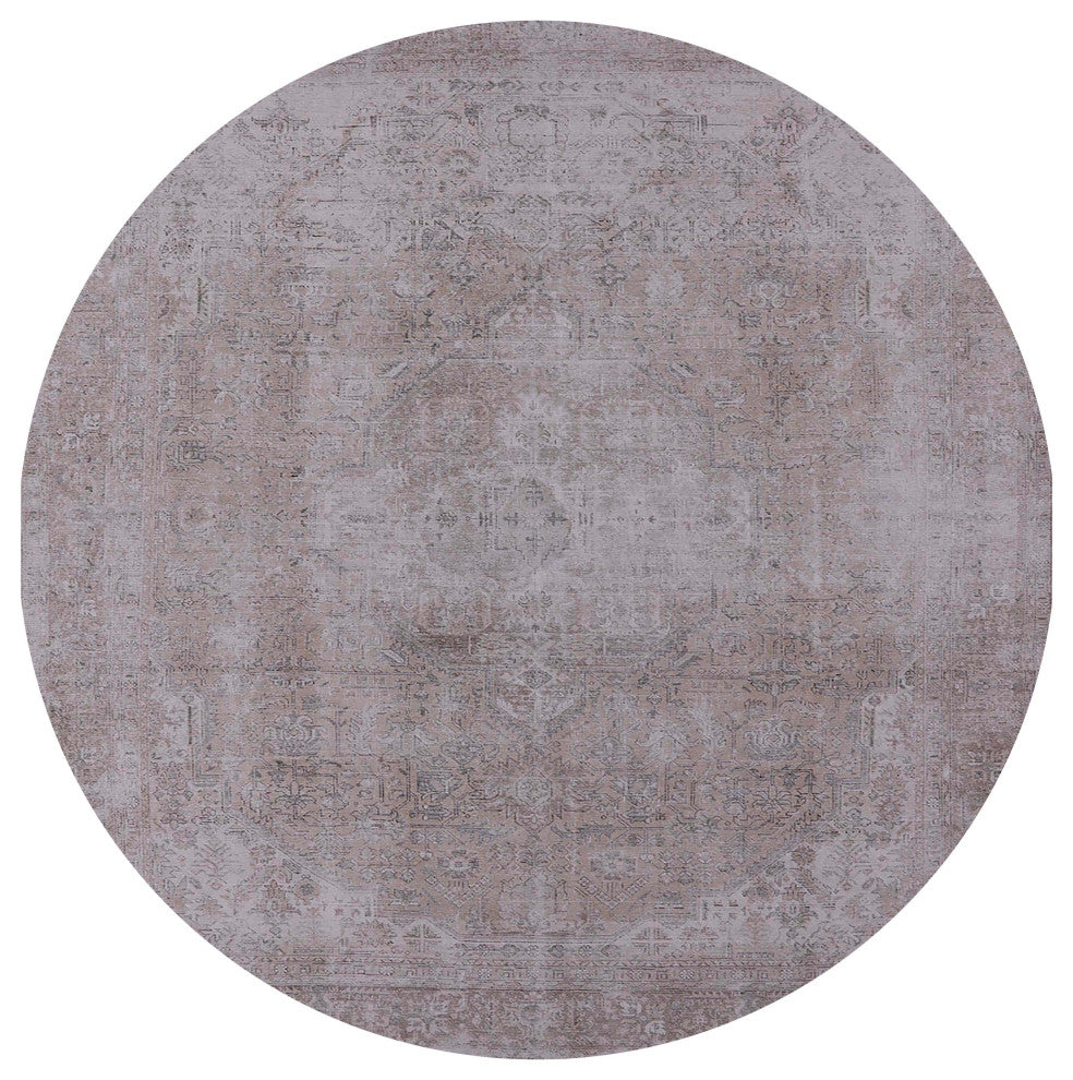 Ahgly Company Indoor Round Mid-Century Modern Area Rugs, 4' Round