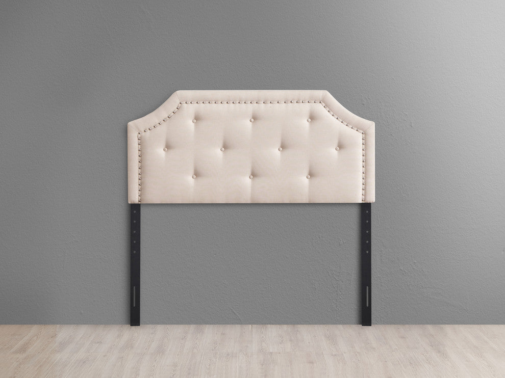Franklin 61.02" W Beige Queen Expandable Width Headboard