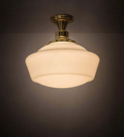 16 Wide Revival Schoolhouse W/Traditional Globe Flushmount