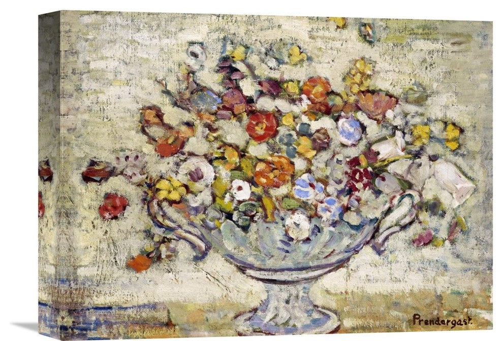 "Floral Still Life" Canvas Giclee by Maurice Brazil Prendergast, 16"x12"