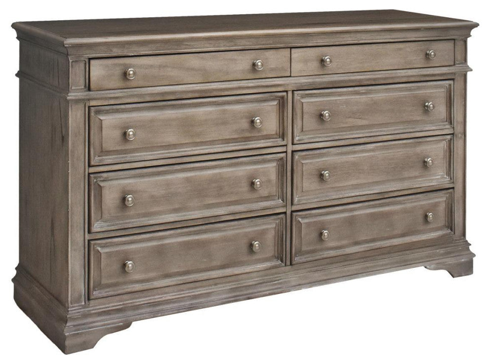 Highland Park Dresser, Distressed Driftwood, Without Mirror