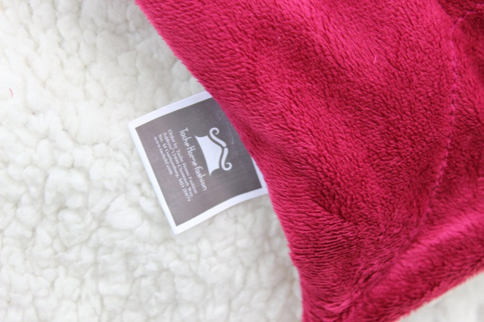 Tache Holiday Red Super Soft Warm Sherpa Micro Fleece Throw Blanket, 50"x60"