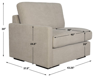 Uttermost Refuge Sand Left Arm Facing Sofa