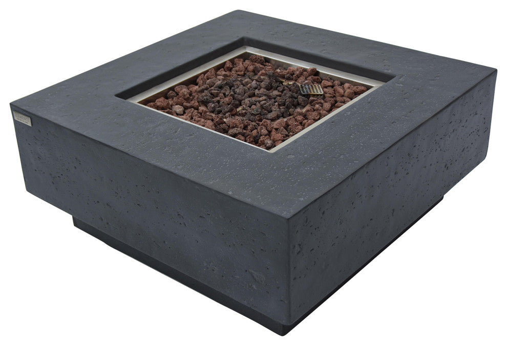 Manhattan 36" Concrete Fire Table (Natural Gas) / Dark Grey