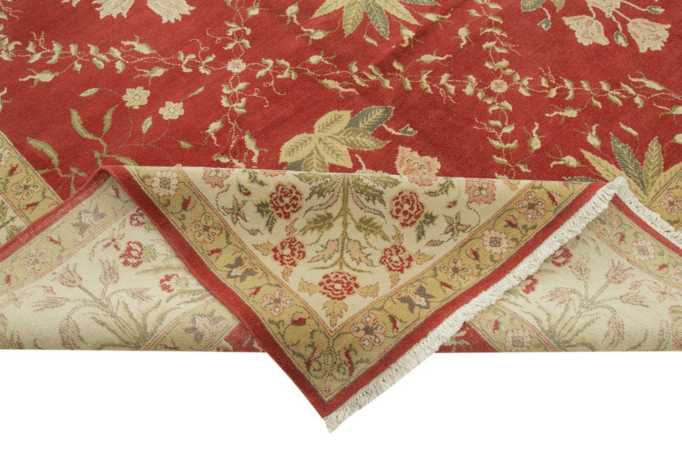 Rug N Carpet - Handwoven Oriental 11' 11" x 14' 4" Oversize Oushak Area Rug