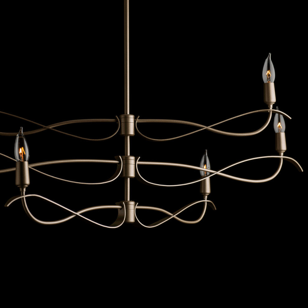 Willow 6-Light Small Chandelier, Soft Gold Finish, Standard Overall Height