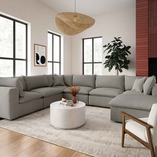 Cali Modular Large Chaise 7-piece Sectional, Slate