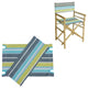 Set of 2 Canvas For Bamboo Director Chair, Green Stripe