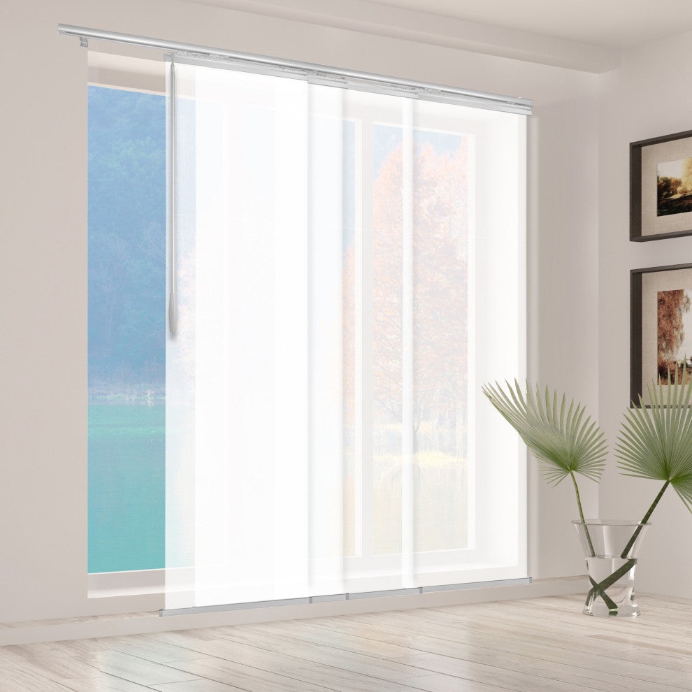 Navajo White 4-Panel Track Extendable Vertical Blinds 48-88"W