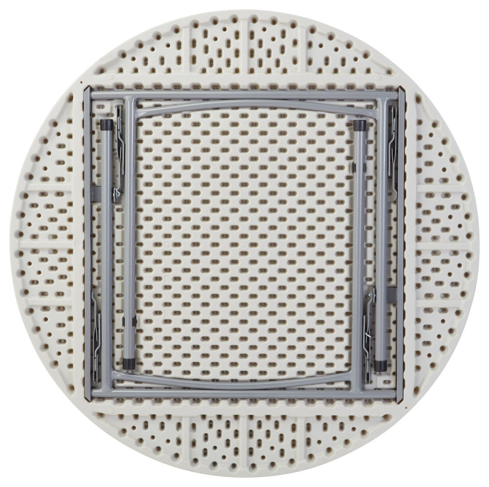 NPS 48" Heavy Duty Round Folding Table, Speckled Grey