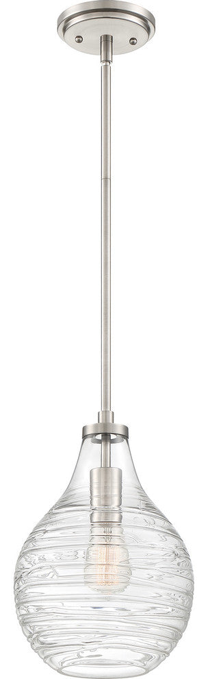 Genie 1-Light Mini Pendant, Brushed Nickel