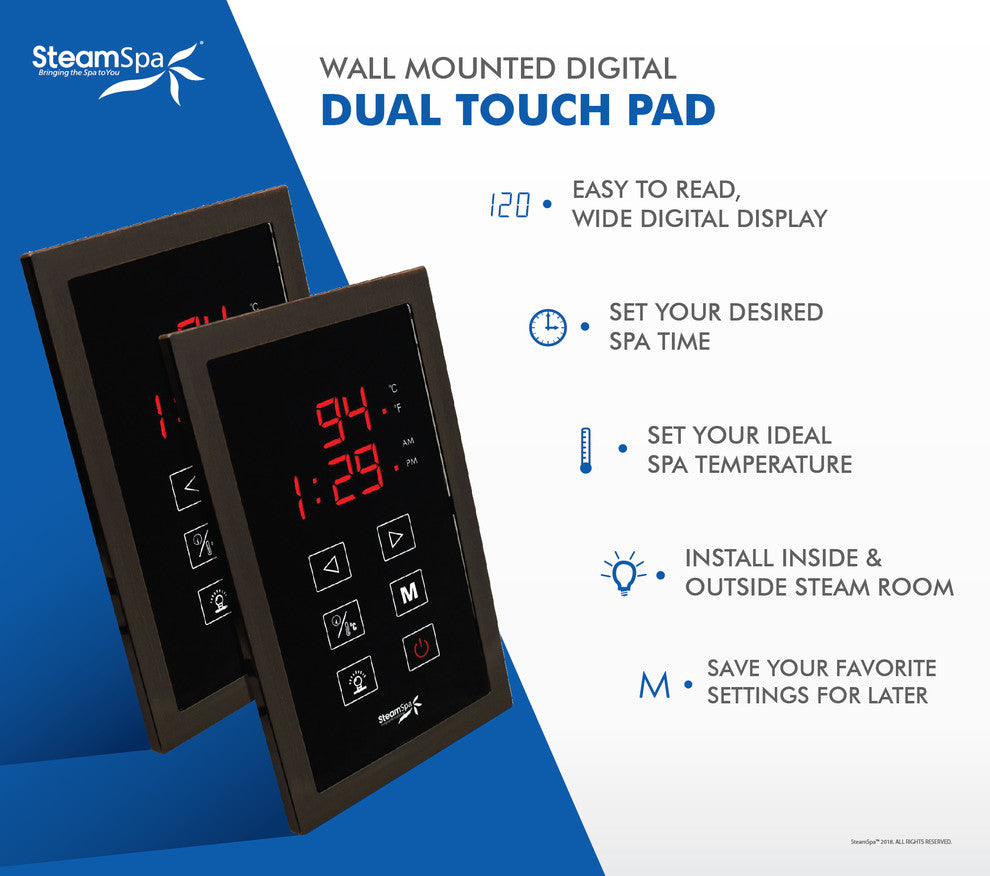 Dual Touch Panel Control System, Oil Rubbed Bronze