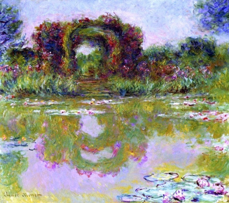 Claude Oscar Monet Rose Arches at Giverny Wall Decal