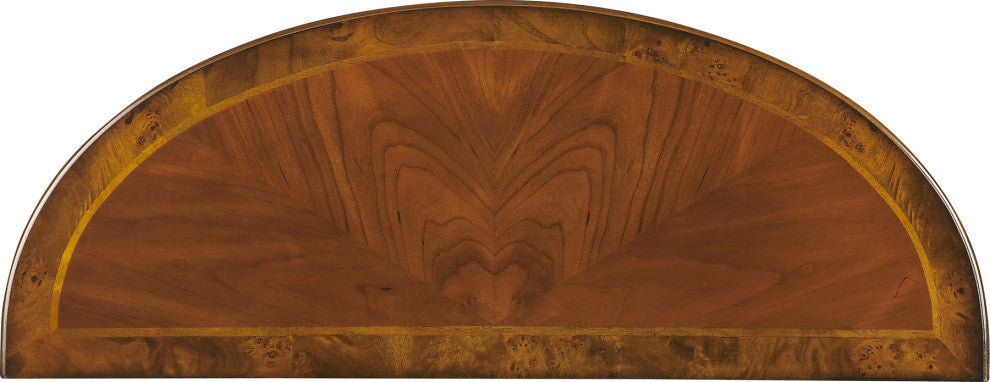 Hampton Demilune 36" Console Table, Medium Brown