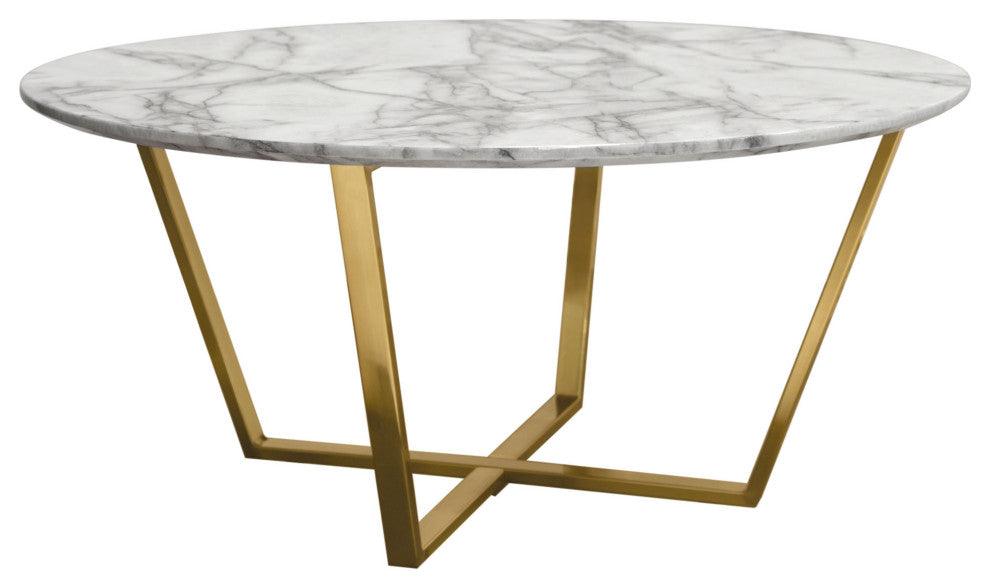 Vida 35" Round Cocktail Table, Gray