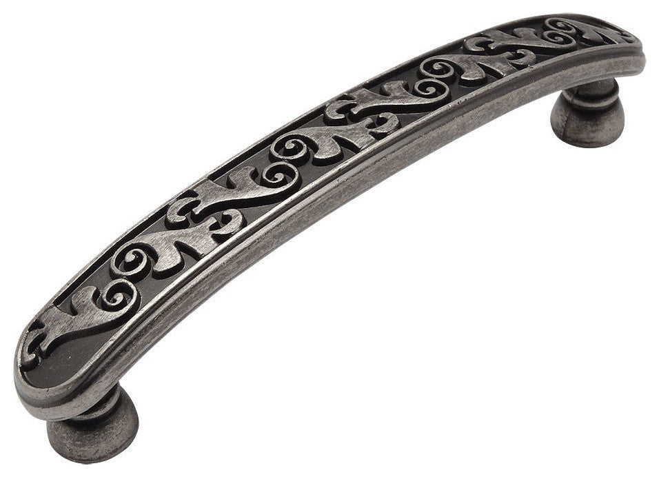 Cosmas 4298WN Weathered Nickel Floral Cabinet Pull, Set of 25