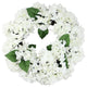 22" Green Floral Hydrangea Wreath, Unlit, Cream