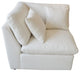 Linen-Like Fabric Cushion Back Corner, Off-White Finish