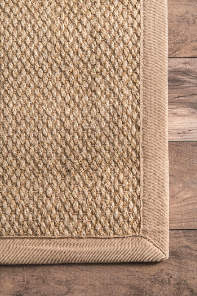 Oak Casual Sisal Area Rug, Sand 5'x8'