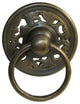 Ring Pull With Carved Filigree Backplate
