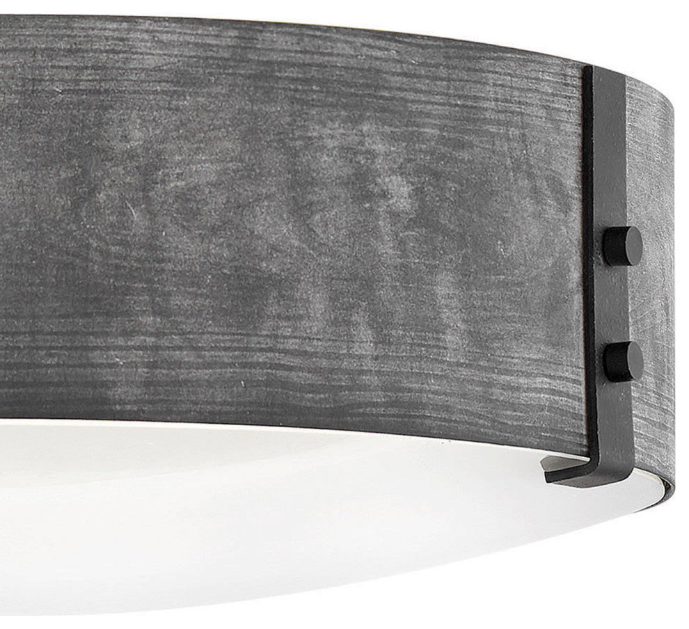 Hinkley Sawyer Medium Flush Mount, Aged Zinc