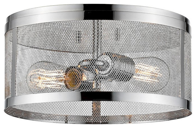 Zlite 331F12-CH 2-Light Flush Mount, Chrome