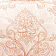 Damask Embroidered Quilted 4 Piece Bed Spread Sets, Salmon, King