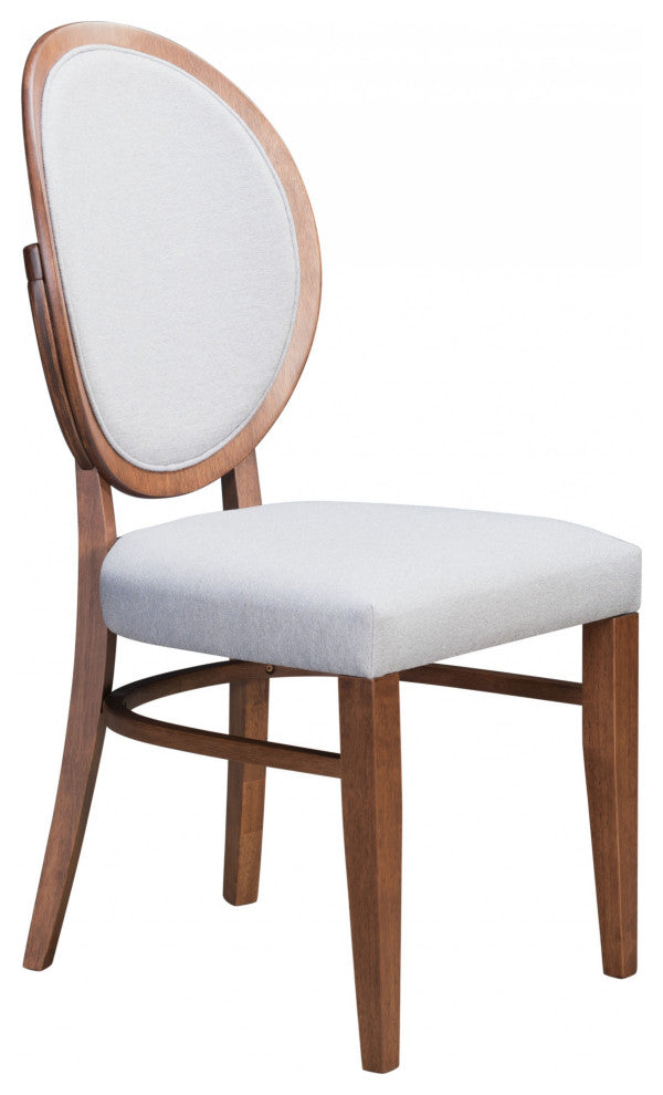 Regents Dining Chair, Set of 2 Walnut and Gray