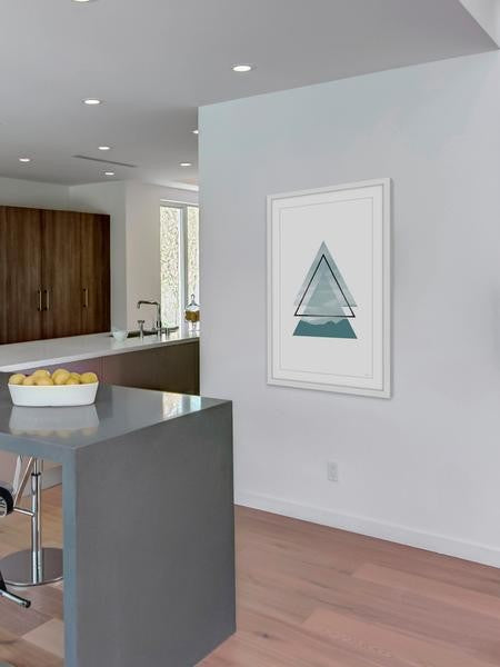 "Trois Triangle II" Framed Painting Print, 24"x36"