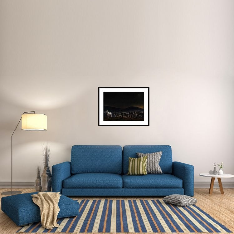 "An Evening In Kenya" Framed Digital Print by Piet Flour, 38"x29"