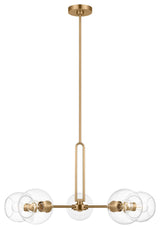 Codyn Five Light Large Chandelier, Satin Brass