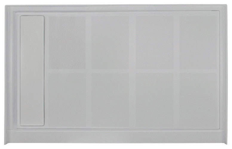 Transolid Linear 48"x32" Rectangular Alcove Shower Base with Left Hand Drain, Grey, Left Hand
