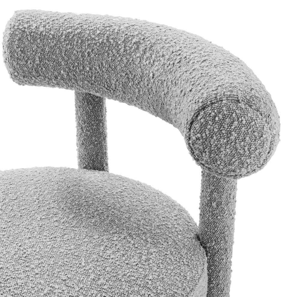Toulouse Boucle Fabric Dining Chair - Light Gray