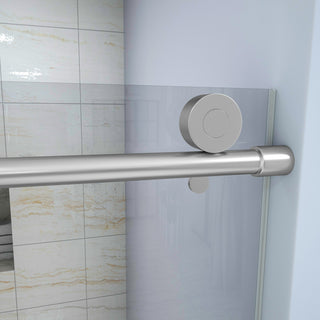 48" W x 76" H Frameless Single Sliding Shower Door, Chrome