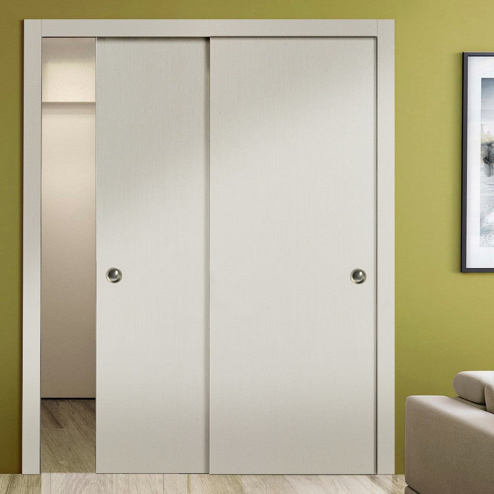 Sliding Closet Bypass Doors 36 x 80 & Hardware | Planum 0010 Patina Antique
