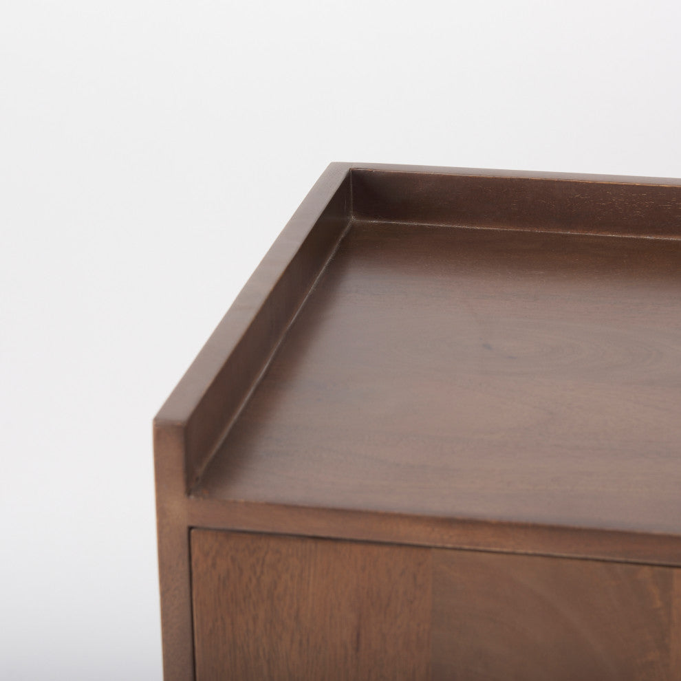Lillie Medium Brown Solid Wood Accent Cabinet