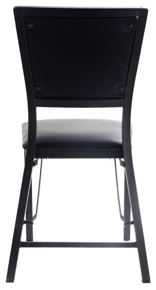 Classic Design Set of 2 Metal Folding Chair Dining Chairs