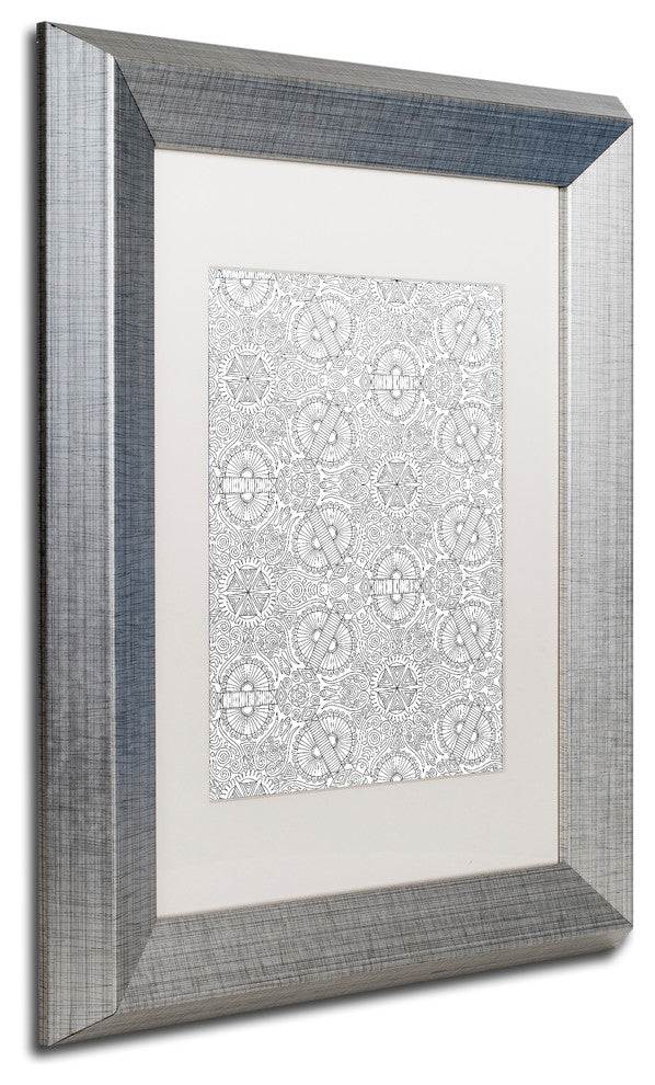 Hello Angel 'Kaleidoscope Three' Art, Silver Frame, White Mat, 14x11