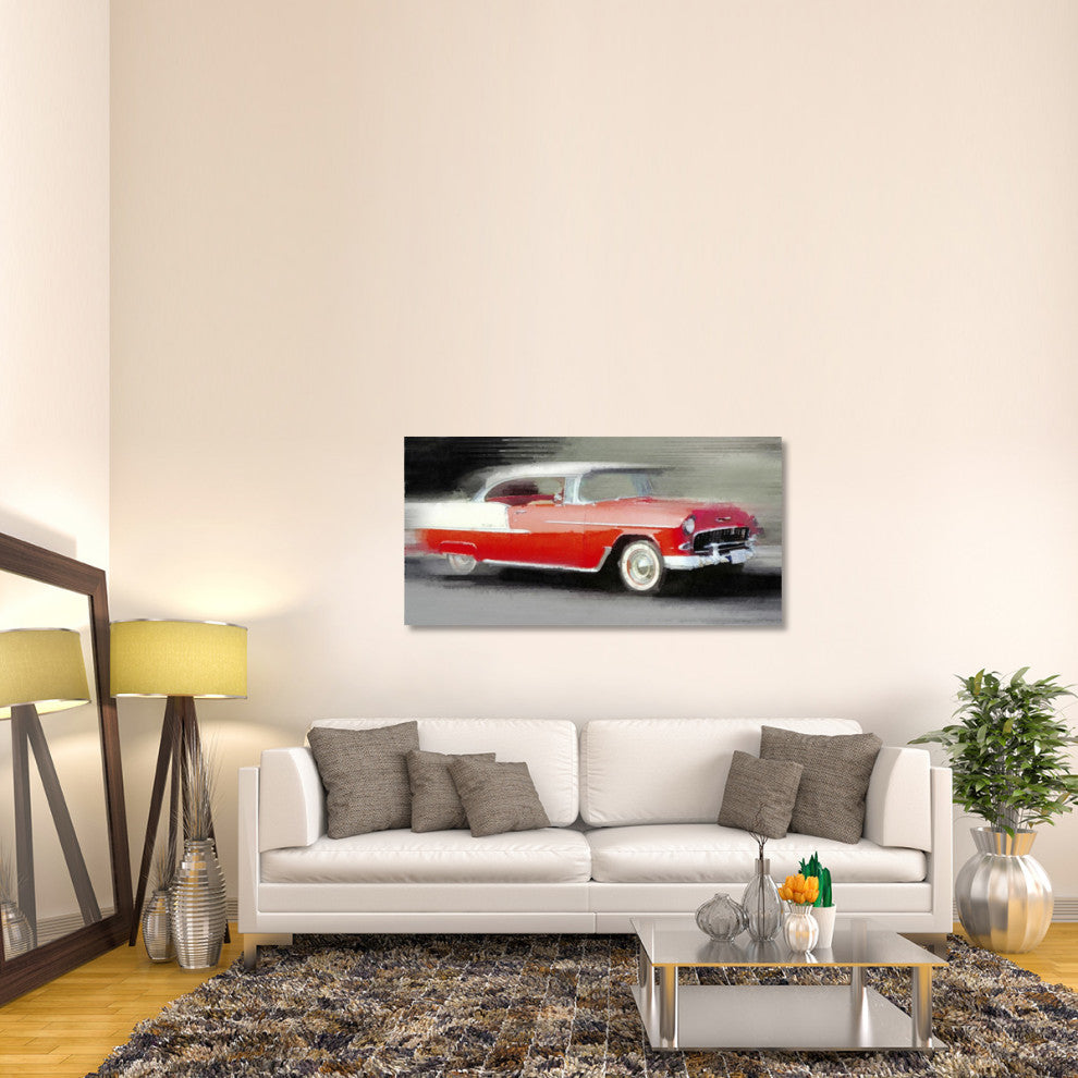 "1955 Chevrolet Bel Air Coupe Watercolor" Fine Art Print