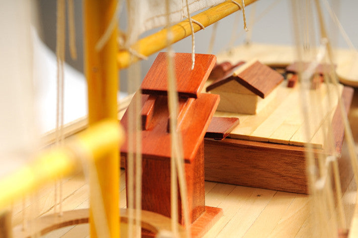 Bluenose II Painted L Wooden model sailing boat