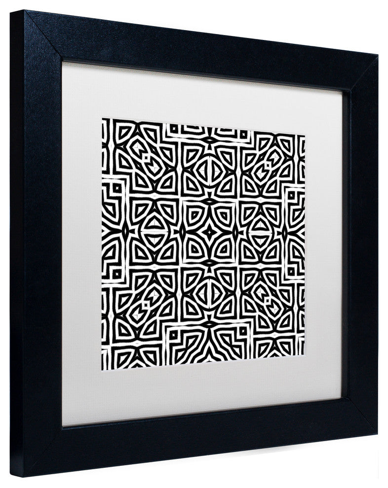 Color Bakery 'Alhambra' Art, Black Frame, White Matte, 11"x11"