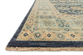 Hand Knotted Vegetable Dyed Wool Area Rug, Indigo/Lt. Blue, 2'6"x14'